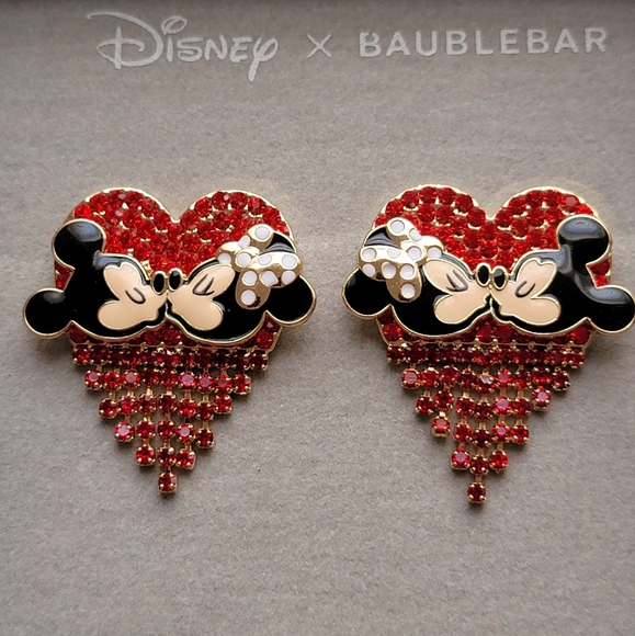 Disney X Baublebar Minnie & Mickey Mouse Earrings NWT - Picture 2 of 4